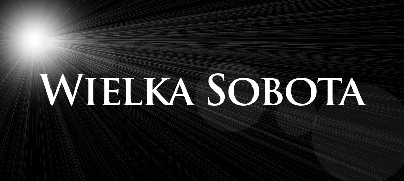 Czarna kartka z napisem Wielka Sobota